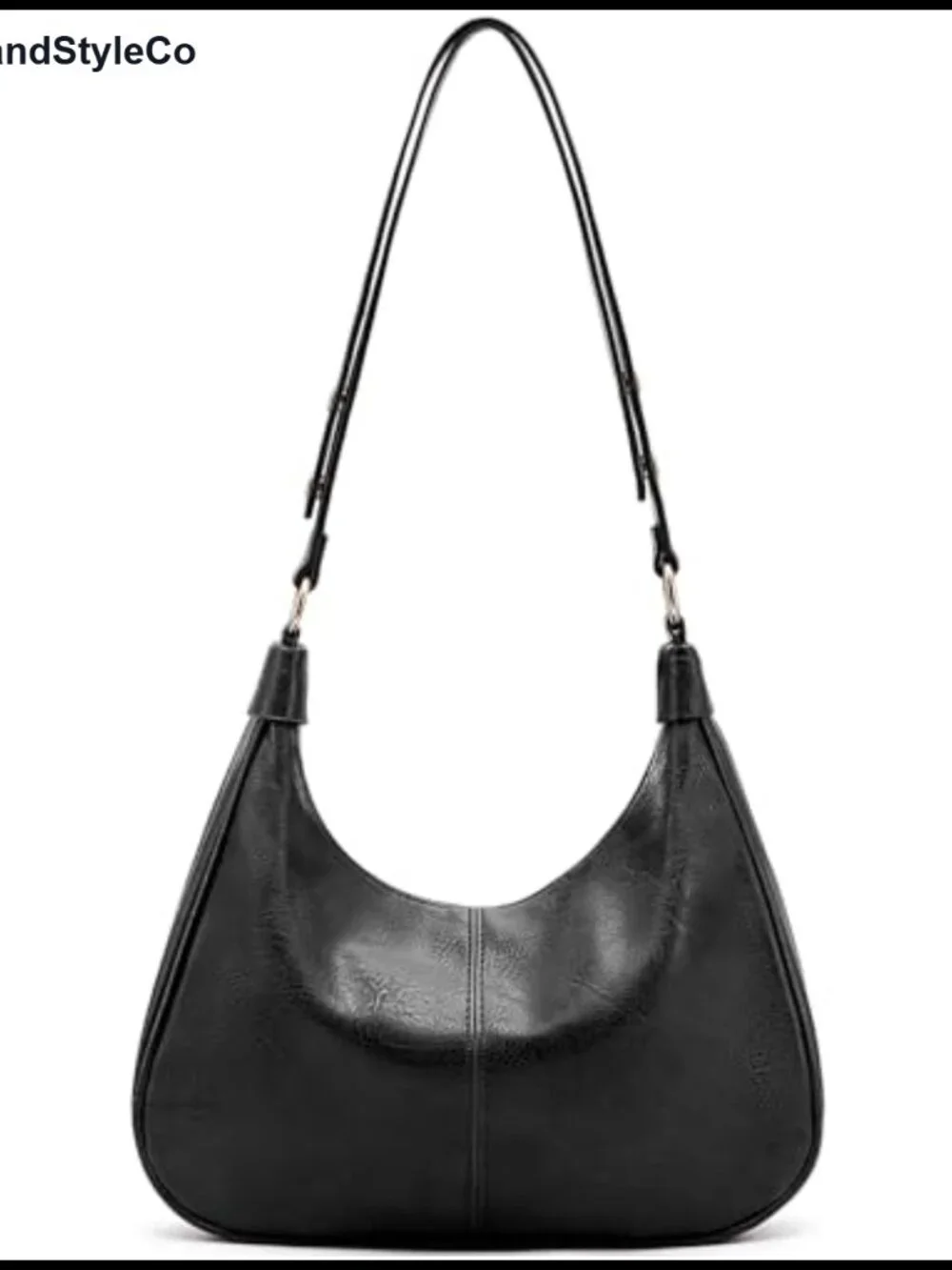 Vegan Leather Hobo Shoulder Bag Crossbody Purse Adjustable Strap